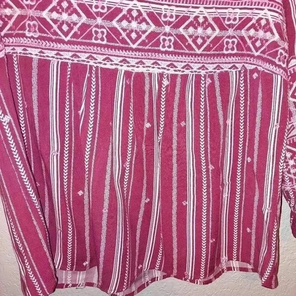 Savanna Jane Mauve The Olsen Top Boho Western Style Size Small - Picture 5 of 6
